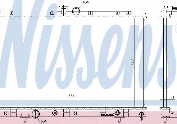 628976 NISSENS (Дания) Радиатор системы охлаждения 628976 NISSENS