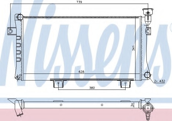 623556 NISSENS (Дания) Радиатор системы охлаждения 623556 NISSENS