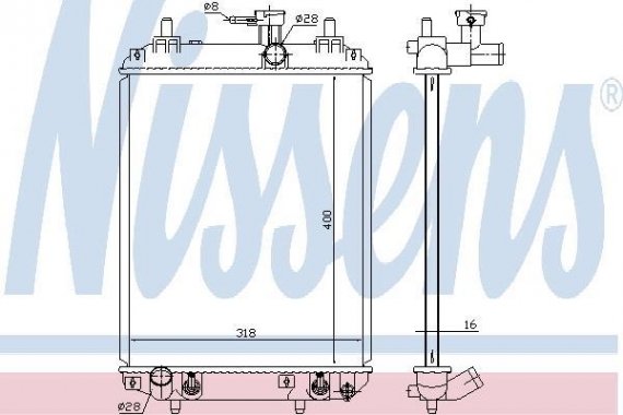 617548 NISSENS (Дания) Радиатор системы охлаждения 617548 NISSENS