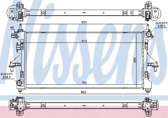 617879 NISSENS (Дания) Радиатор системы охлаждения 617879 NISSENS