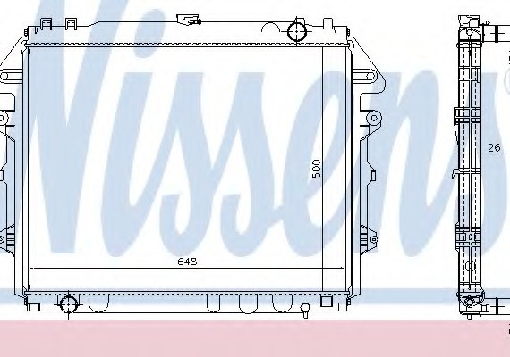 646884 NISSENS (Дания) Радиатор системы охлаждения 646884 NISSENS