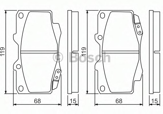 0986494497 BOSCH Тормозные колодки задні 0986494497 BOSCH