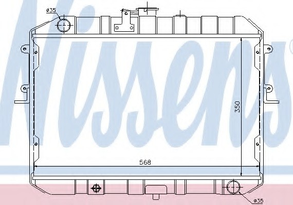 62381 NISSENS (Дания) Радиатор системы охлаждения 62381 NISSENS