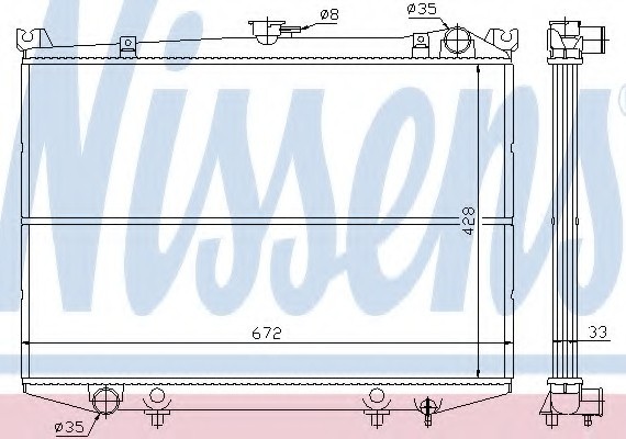 62988 NISSENS (Дания) Радиатор системы охлаждения 62988 NISSENS