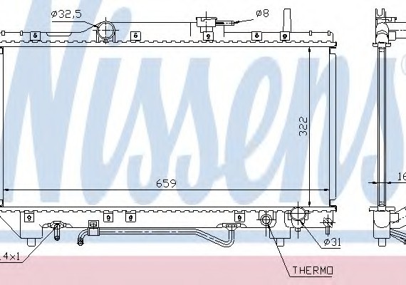 64802 NISSENS (Дания) Радиатор системы охлаждения 64802 NISSENS