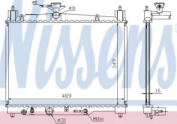 64801 NISSENS (Дания) Радиатор системы охлаждения 64801 NISSENS
