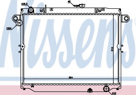 64881 NISSENS (Дания) Радиатор системы охлаждения 64881 NISSENS