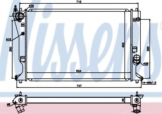 64695 NISSENS (Дания) Радиатор системы охлаждения 64695 NISSENS