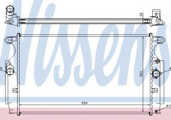64693 NISSENS (Дания) Радиатор системы охлаждения 64693 NISSENS