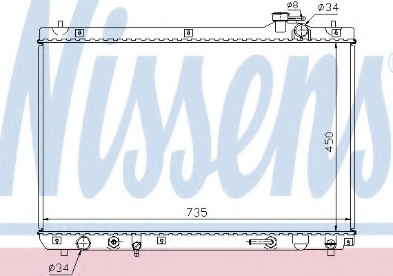 64766 NISSENS (Дания) Радиатор системы охлаждения 64766 NISSENS