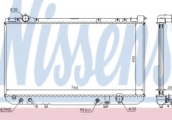 64756 NISSENS (Дания) Радиатор системы охлаждения 64756 NISSENS