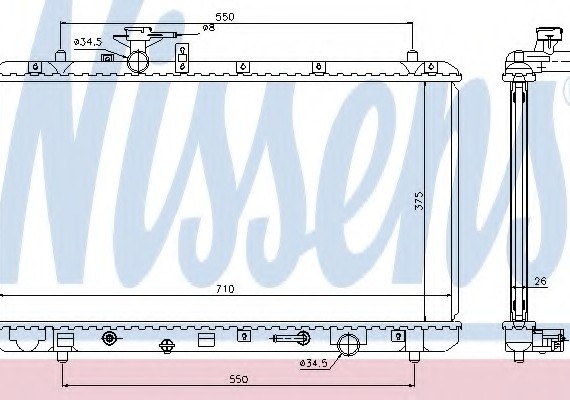 64205 NISSENS (Дания) Радиатор системы охлаждения 64205 NISSENS