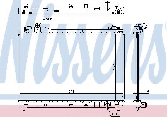 64202 NISSENS (Дания) Радиатор системы охлаждения 64202 NISSENS