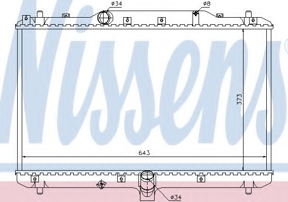 64198 NISSENS (Дания) Радиатор системы охлаждения 64198 NISSENS