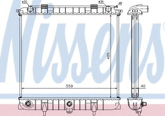 64309 NISSENS (Дания) Радиатор системы охлаждения 64309 NISSENS