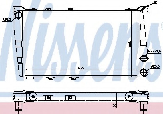 64010 NISSENS (Дания) Радиатор системы охлаждения 64010 NISSENS