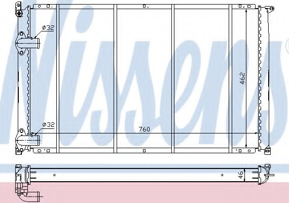63922 NISSENS (Дания) Радиатор системы охлаждения 63922 NISSENS