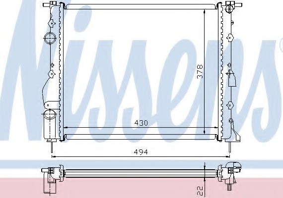 63884 NISSENS (Дания) Радиатор системы охлаждения 63884 NISSENS