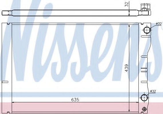 63881 NISSENS (Дания) Радиатор системы охлаждения 63881 NISSENS