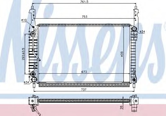 63119 NISSENS (Дания) Радіатор CT/GMC CAPTIVA(06-)2.0 CDTi(+)[OE 4803 040] NISSENS