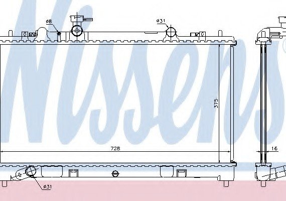 68509 NISSENS (Дания) Радиатор системы охлаждения 68509 NISSENS