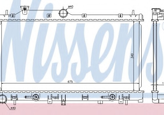 67720 NISSENS (Дания) Радиатор системы охлаждения 67720 NISSENS