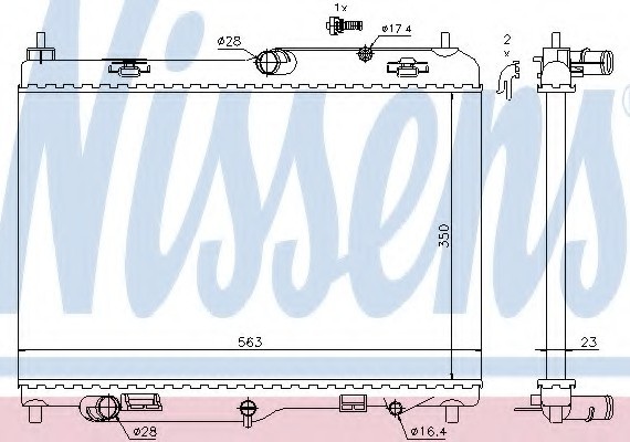 69234 NISSENS (Дания) Радиатор системы охлаждения 69234 NISSENS