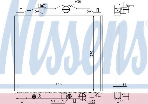 67100 NISSENS (Дания) Радиатор системы охлаждения 67100 NISSENS