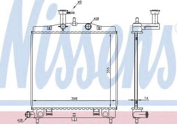 66760 NISSENS (Дания) Радиатор системы охлаждения 66760 NISSENS