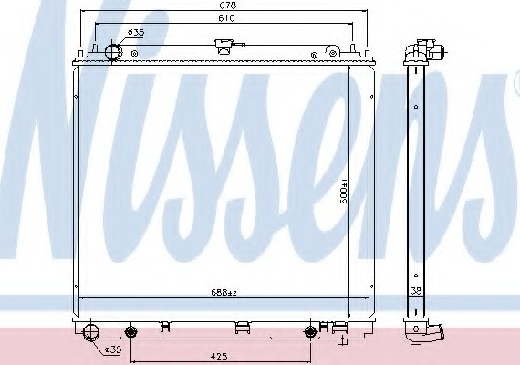 68717 NISSENS (Дания) Радиатор системы охлаждения 68717 NISSENS