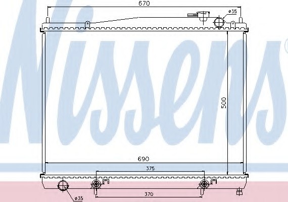 68715 NISSENS (Дания) Радиатор системы охлаждения 68715 NISSENS