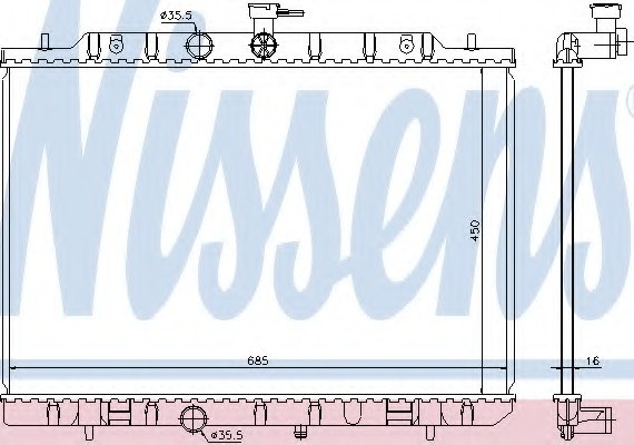 68724 NISSENS (Дания) Радиатор системы охлаждения 68724 NISSENS
