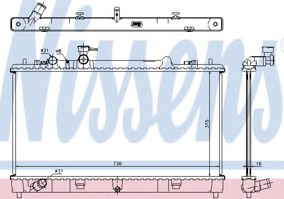 68507 NISSENS (Дания) Радиатор системы охлаждения 68507 NISSENS