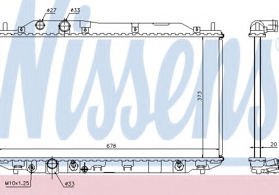 68141 NISSENS (Дания) Радиатор системы охлаждения 68141 NISSENS