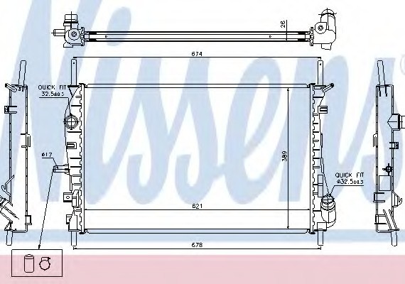 69252 NISSENS (Дания) Радиатор системы охлаждения 69252 NISSENS