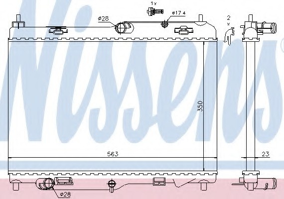 69233 NISSENS (Дания) Радиатор системы охлаждения 69233 NISSENS