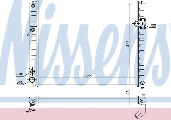 68091 NISSENS (Дания) Радиатор системы охлаждения 68091 NISSENS