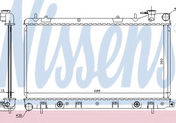 67728 NISSENS (Дания) Радиатор системы охлаждения 67728 NISSENS