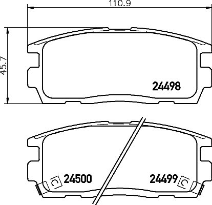 2449801 TEXTAR (Германия) Тормозные колодки дисковые 2449801 TEXTAR