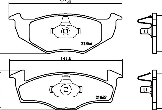 Гальмівні колодки SEAT/SKODA/VW Arosa/Fabia/Fox/Lupo/Polo "F "92>>
