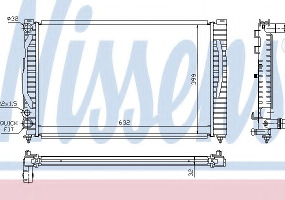 Фото радиатор системы охлаждения 60491 NISSENS 60491 NISSENS (Дания) 60491 NISSENS (Дания) Радиатор системы охлаждения 60491 NISSENS