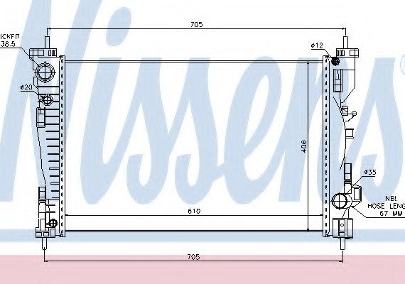 Фото радиатор системы охлаждения 60062 NISSENS 60062 NISSENS (Дания) 60062 NISSENS (Дания) Радиатор системы охлаждения 60062 NISSENS