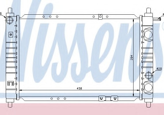 61653 NISSENS (Дания) Радіатор системы охлаждения 61653 NISSENS