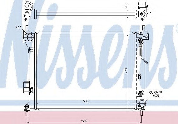 67548 NISSENS (Дания) Радіатор системы охлаждения 67548 NISSENS