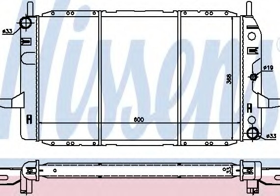 62224 NISSENS (Дания) Радиатор системы охлаждения 62224 NISSENS