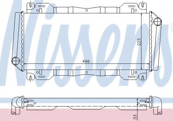 62093 NISSENS (Дания) Радиатор системы охлаждения 62093 NISSENS