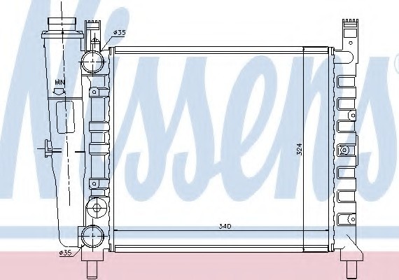 61929 NISSENS (Дания) Радиатор системы охлаждения 61929 NISSENS