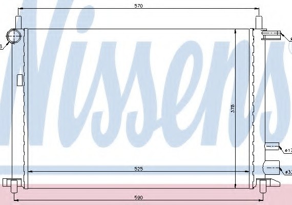 62053 NISSENS (Дания) Радиатор системы охлаждения 62053 NISSENS