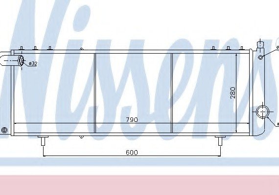 61008 NISSENS (Дания) Радиатор системы охлаждения 61008 NISSENS