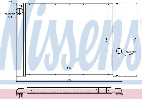 60764 NISSENS (Дания) Радиатор системы охлаждения 60764 NISSENS